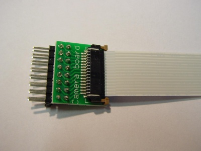 FPC inserted into the connector.